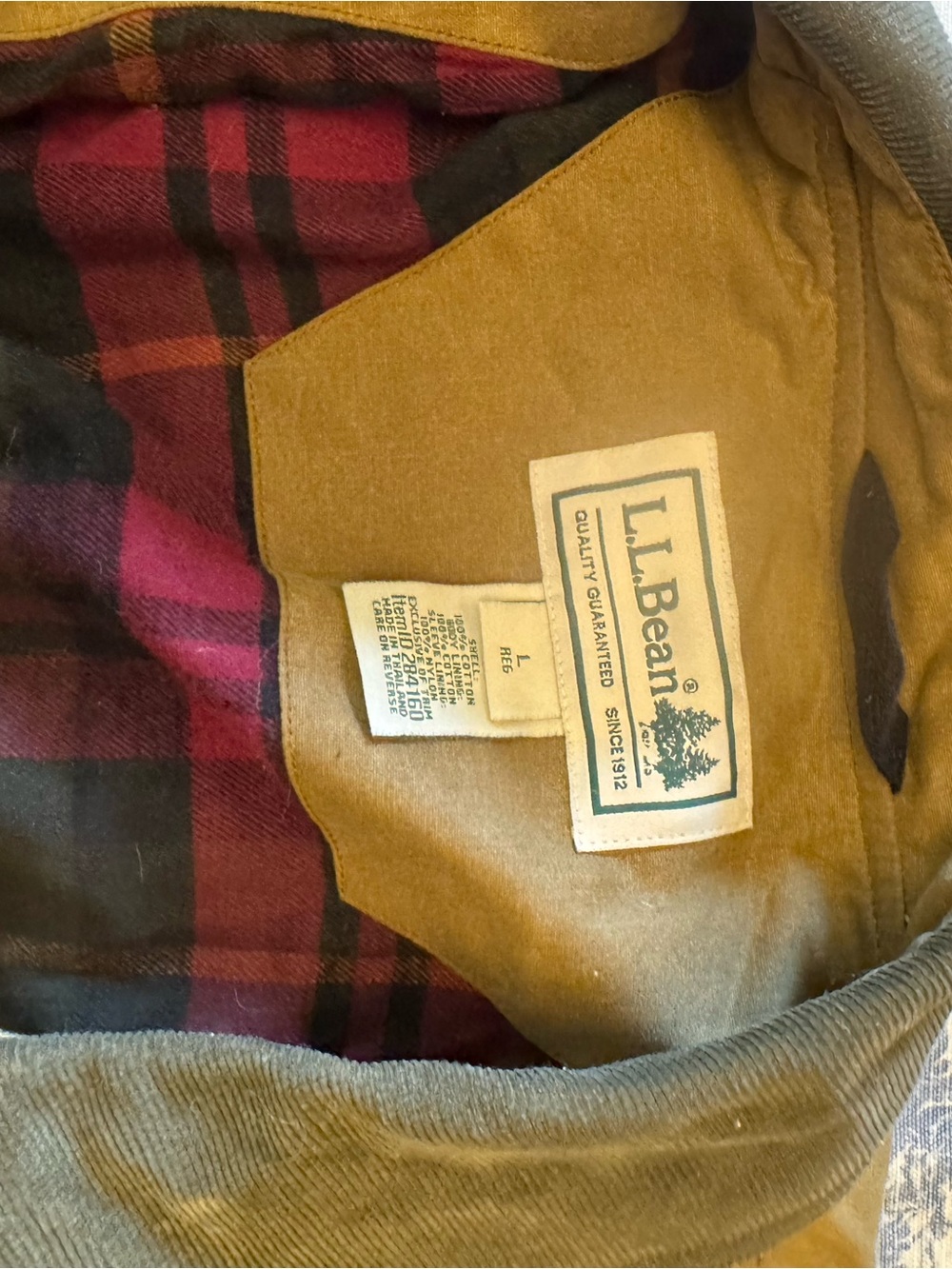 L.L. Bean Tan field jacket - Picture 3 of 6